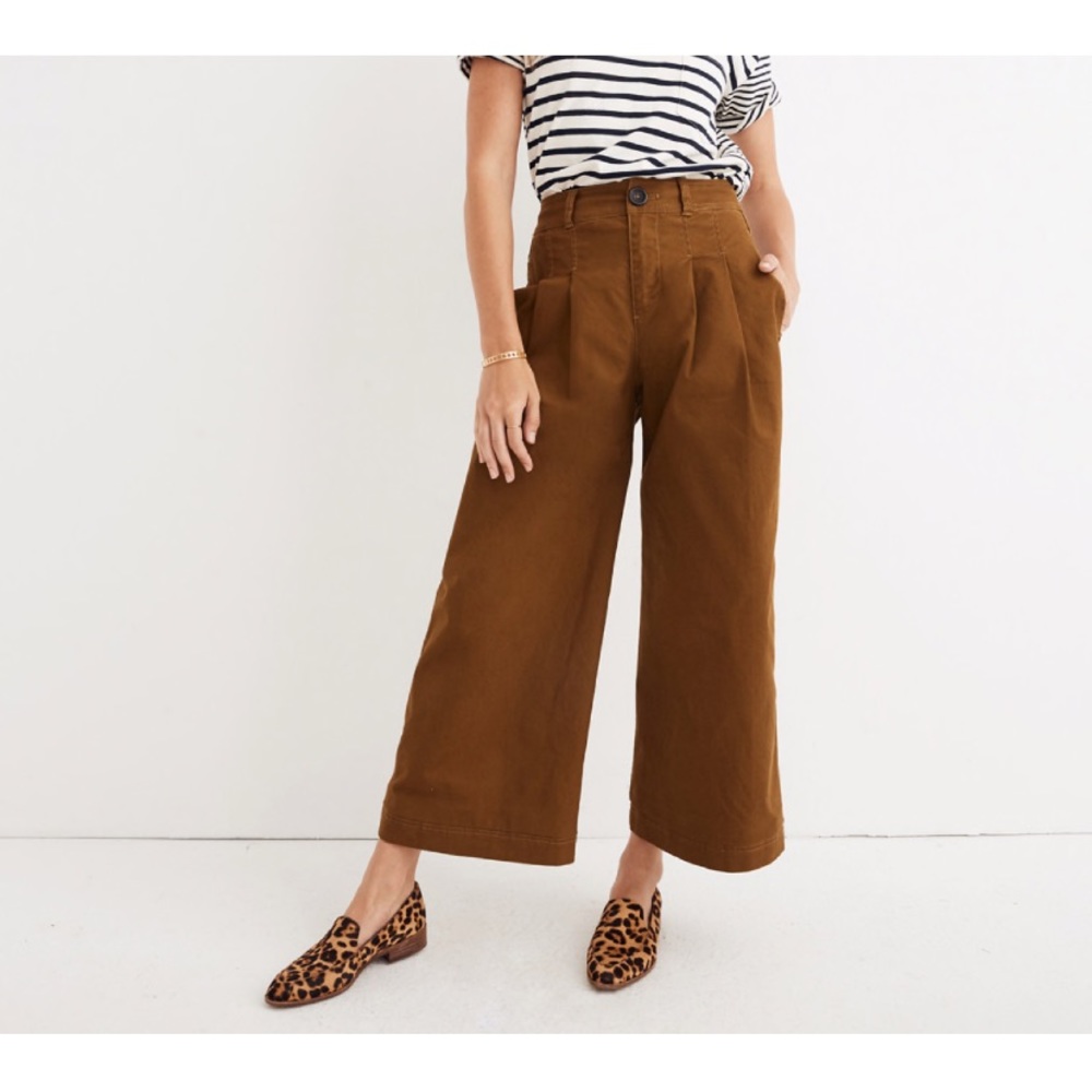 Madewell high waisted wide leg pleated pants